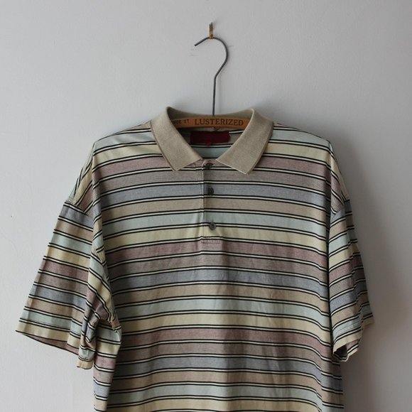 Other - Striped Pastel Polo Size Large
